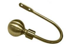 Medium Antique Brass Ball Curtain Tiebacks/Holdbacks