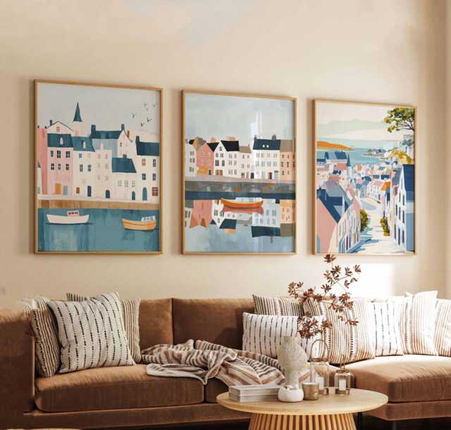 Set Of 3 Galway Posters, Ireland Travel Prints, City Wall Art, Irish Landscape Poster Set, Modern Home Decor Gift - image 1