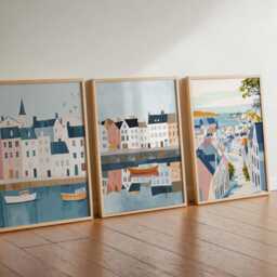 Set Of 3 Galway Posters, Ireland Travel Prints, City Wall Art, Irish Landscape Poster Set, Modern Home Decor Gift - thumbnail 2