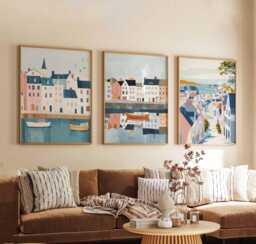 Set Of 3 Galway Posters, Ireland Travel Prints, City Wall Art, Irish Landscape Poster Set, Modern Home Decor Gift - thumbnail 1