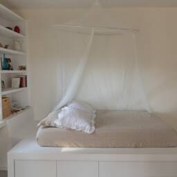 Linen Sheet-Linen Bed Sheets in Natural Color With White Stripes-Linen Bedding - Fitted Sheet-Linen Flat Bed Sheet - thumbnail 3