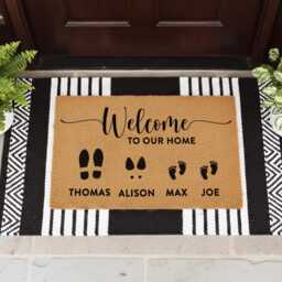 Little Feet, Big Love - Personalized Family Welcome Mat - thumbnail 3