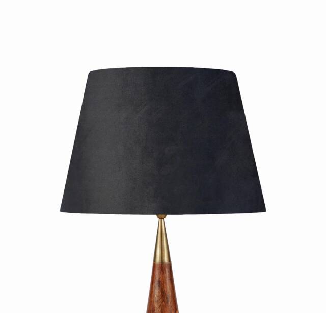 45cm Black Floor Lamp Shade in Velvet - Choice Of Lining - image 1