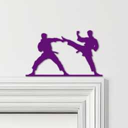 Door Topper Karate Fighters Various Colours Top Of Decorative Sign - Sign, Novelty Wall Decor, Frame Art, Art - thumbnail 4