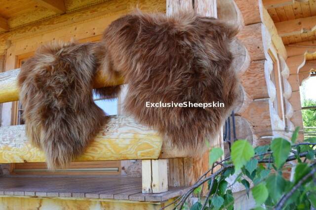 Ginger Icelandic Dyed Genuine Sheepskin Lambskin Sheep Skin Rug Pelt Long Wool Soft Throw, Schaffell, Hygge - image 1