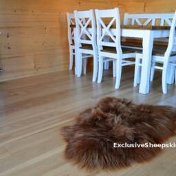 Ginger Icelandic Dyed Genuine Sheepskin Lambskin Sheep Skin Rug Pelt Long Wool Soft Throw, Schaffell, Hygge - thumbnail 3