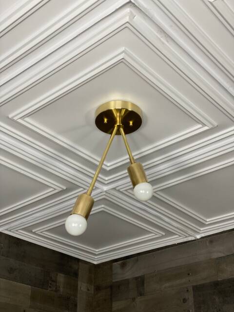 Eros 2 Light Ceiling Mounted Semi Flush - image 1