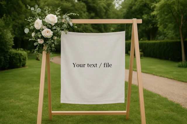 Wedding Welcome Sign, 100% Linen, Personalized Party Decorations, Canvas Fabrics For Your Banner - image 1