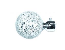 19mm Chrome Mosaic Ball Curtain Pole Finials