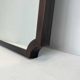 Ceiling Suspended Vintage N.8 Scalloped Mirror With Bronze Patina Full Frame - thumbnail 3