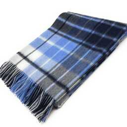 100% Lambswool Blanket - Mill Check Eclipse Tartan, Soft Scottish Throw - thumbnail 2