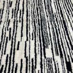 Moroccan Rug Hand Knotted 7x10 Ft , Rugs For Living Room Striped Handmade Area Wool Beni Ourain Berber - thumbnail 2