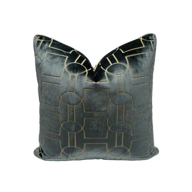 Luxurious Velvet in Green - Decorative High End Pillow Covers, Designer Fabrics, Accent Throw & Cushion Cover - image 1