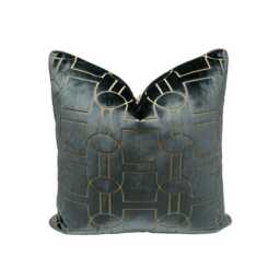 Luxurious Velvet in Green - Decorative High End Pillow Covers, Designer Fabrics, Accent Throw & Cushion Cover - thumbnail 1