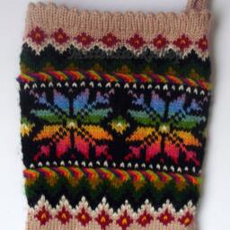 Hand Knitted Christmas Stocking Long Nordic Santa Sock - thumbnail 3