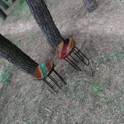 River Tables, Wood Coffee Resin Tables Wood, Epoxy Round End Outdoor Patio Furniture, Steel - thumbnail 2