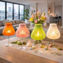 Lamp Shades Set Of 4 For Wine Glasses, Tea Light Table Lamp, Unique Candle Holder, Party Decoration, Garden Decor, Miss Molly - thumbnail 2