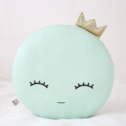 Full Moon Cushion With Glitter Crown For Nursery Decor, Baby Shower Gift Idea Dreamy Pillow Girl Crib Kids Bed Boy Teepee Sky Gender Neutral - thumbnail 3