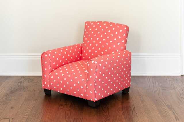 Personalized Child's Upholstered Rocking Chair/Chair - Coral Triangles - image 1
