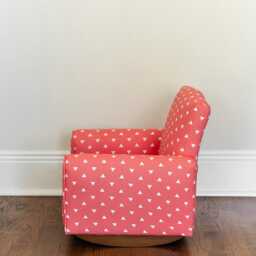 Personalized Child's Upholstered Rocking Chair/Chair - Coral Triangles - thumbnail 2