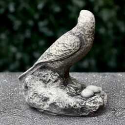 Bird With Eggs Stone Statue Symbolic Motherhood Decor Nesting Bird Sculpture Rustic & Nest Figurine Emotional Wildlife Art Lover Gift - thumbnail 2