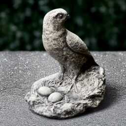 Bird With Eggs Stone Statue Symbolic Motherhood Decor Nesting Bird Sculpture Rustic & Nest Figurine Emotional Wildlife Art Lover Gift - thumbnail 3