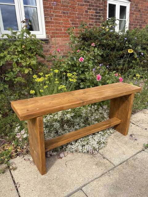 Handcrafted Rustic Wooden Garden Bench - Solid Reclaimed Wood Furniture Patio Seating Custom Sizes Available Ready To Use - image 1