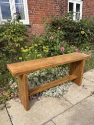 Handcrafted Rustic Wooden Garden Bench - Solid Reclaimed Wood Furniture Patio Seating Custom Sizes Available Ready To Use - thumbnail 1