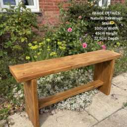 Handcrafted Rustic Wooden Garden Bench - Solid Reclaimed Wood Furniture Patio Seating Custom Sizes Available Ready To Use - thumbnail 3