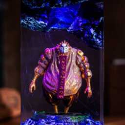 Esquie Inspired Resin Lamp - Clair Obscur Expedition 33 Led Art Handmade Figure Light Gamer Room Decor Collector Gift - thumbnail 4