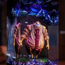 Esquie Inspired Resin Lamp - Clair Obscur Expedition 33 Led Art Handmade Figure Light Gamer Room Decor Collector Gift - thumbnail 2