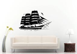 Pirate Ship Yacht Boat Marine Sea Ocean Nautical Wall Sticker Decal Vinyl Mural Decor Art L2237 - thumbnail 1