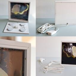 Constellation Fused Glass Desk Lamp Handmade Art Light Box - thumbnail 3