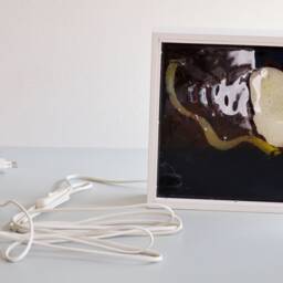 Constellation Fused Glass Desk Lamp Handmade Art Light Box - thumbnail 2