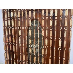 Handmade Beaded Wood Curtain Eco-Friendly Doorway Decor