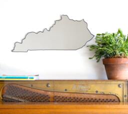 Kentucky Mirror/Wall State Outline Silhouette Ky Lexington Louisville Derby Art Shape University Of Wildcats - thumbnail 1