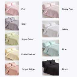 Luxury Egyptian Cotton Duvet Cover Set 330 Thread Count Satin Stripe, Hypoallergenic - thumbnail 2