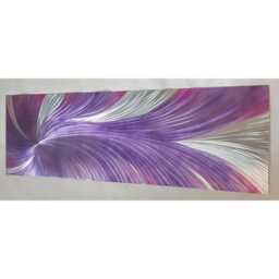 Modern, Abstract, Contemporary Metal Wall Art, Sculpture, 3D Effect, By R Toomer Art. Titled Whirlpool. Purple, Pink & Silver - thumbnail 1