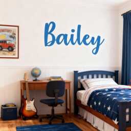 Personalised Name Wall Sticker For Boys Or Girls Bedroom Decor, Birthday Gift Christmas Present Kids Room Nursery