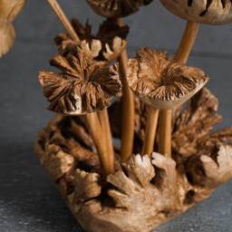 Handmade Wood Hummingbird Sculpture Birds On A Tree Figurine, 11 - thumbnail 4