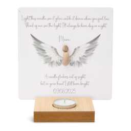 Personalised Guardian Angel Pebble T Light Holder - Mum Keepsake - thumbnail 3