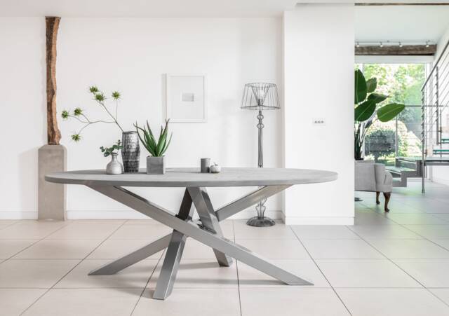 Fjord Dining Table - Industrial With Star Frame Metal Legs - image 1