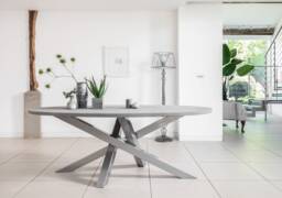 Fjord Dining Table - Industrial With Star Frame Metal Legs