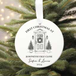 First Christmas in Our New Home Ornament, House Gift Christmas, Bauble, 1st Xmas - thumbnail 1