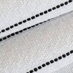 Avery Throw Pillow, White With Black Stripe - thumbnail 4