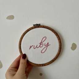 Personalised Baby Name Hoop, Nursery Wall Art, Pregnancy Announcement Prop - thumbnail 2