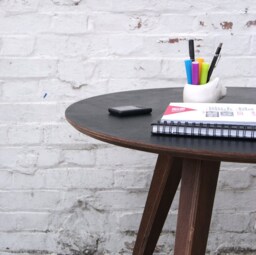 Round Table Reeko Made Off Reclaimed Plywood - thumbnail 1