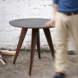 Round Table Reeko Made Off Reclaimed Plywood - thumbnail 2