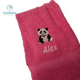 Panda Towel - Personalised Face Cloth/Hand Bath = Embroidered - thumbnail 3