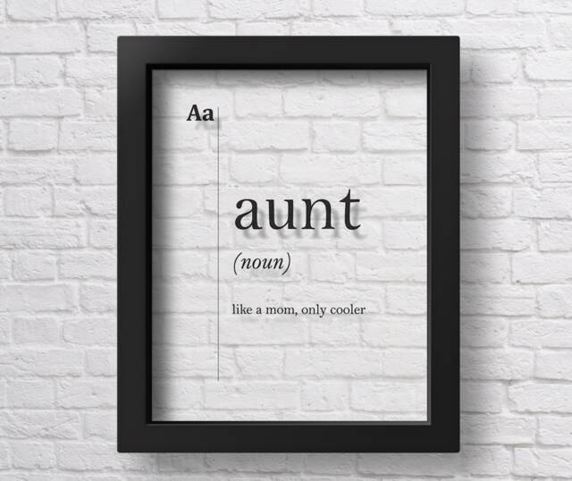 Transparent Aunt Gift Best Auntie Ever Is My Bestie Definition Print Gifts For Art Family Wall - image 1